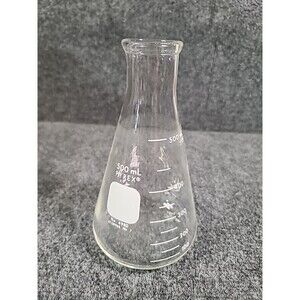 Vintage Glass Pyrex 4980 500 mL Erlenmeyer Flask Beaker USA Clean